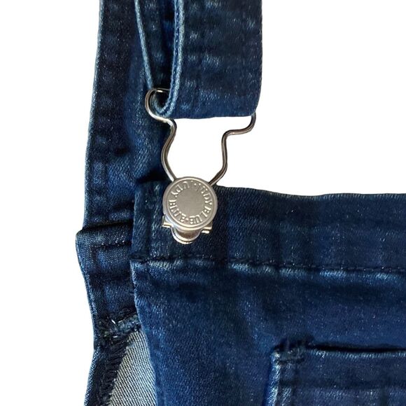 Judy Blue Flare Leg Blue Denim Bib Overalls, Women’s Size S fitted - Picture 4 of 11